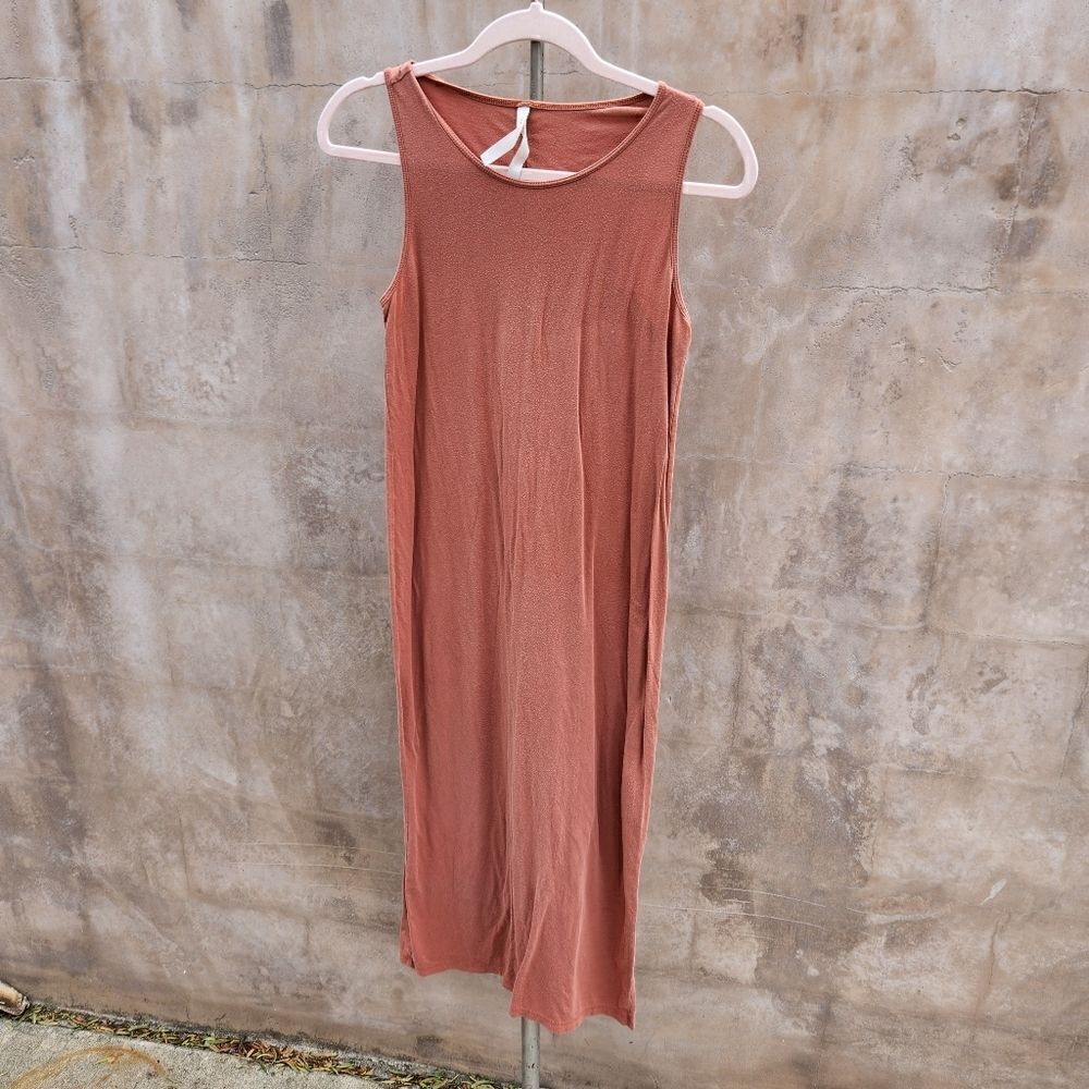 Babaton aritsia textured jersey knit tank dress.